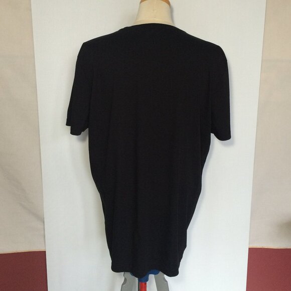 Au Noir Mens Black T-Shirt Sz 7 (3XL) Short Sleeve Mercerised Pima Cotton Logo - Picture 4 of 9